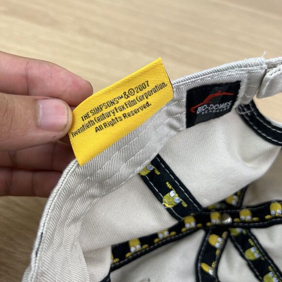 The Simpsons Adjustable Hat BEER TV DONUTS 2007 Bio-Domes Headgear Matt Groening - Picture 10 of 11